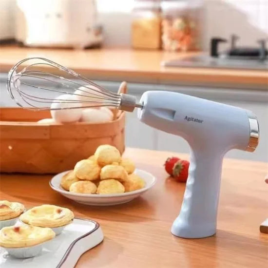 3-in-1 USB Rechargeable Electric Egg Beater | Handheld Milk Frother, Egg Whisk & Food Chopper | Portable Kitchen Mixer