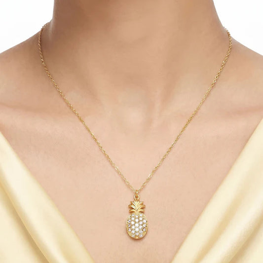 Crystal Pineapple Pendant Necklace
