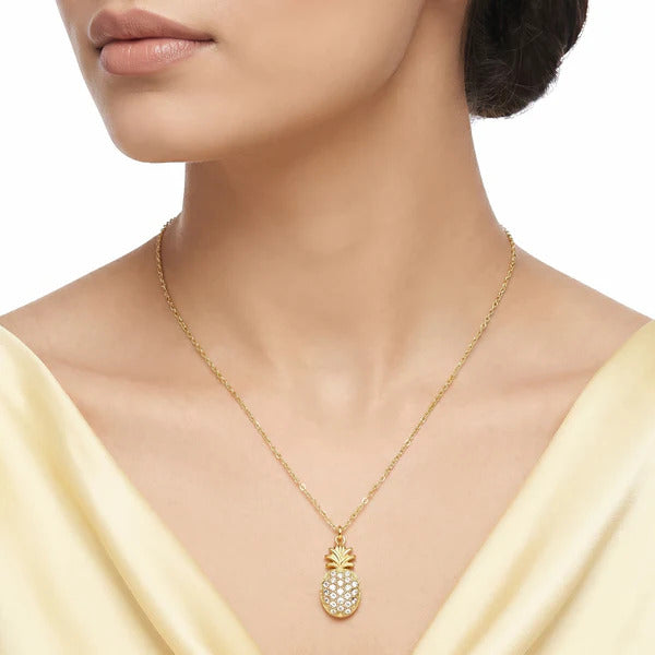 Crystal Pineapple Pendant Necklace