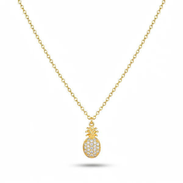 Crystal Pineapple Pendant Necklace